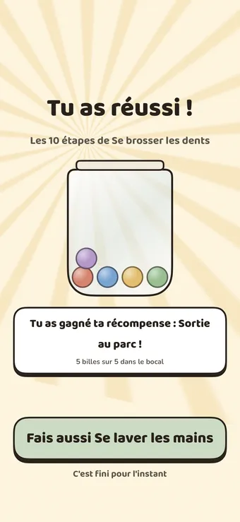 Votre enfant voit le bocal se remplir